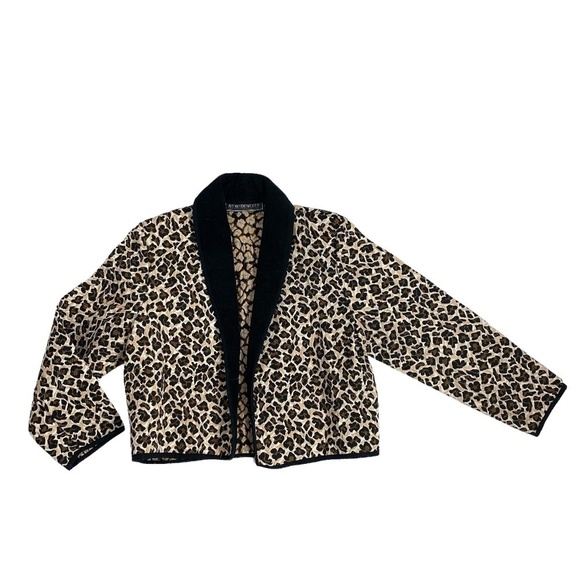 New Identity Jackets & Blazers - New identity Vintage Tapestry Leopard Jacket SZ L